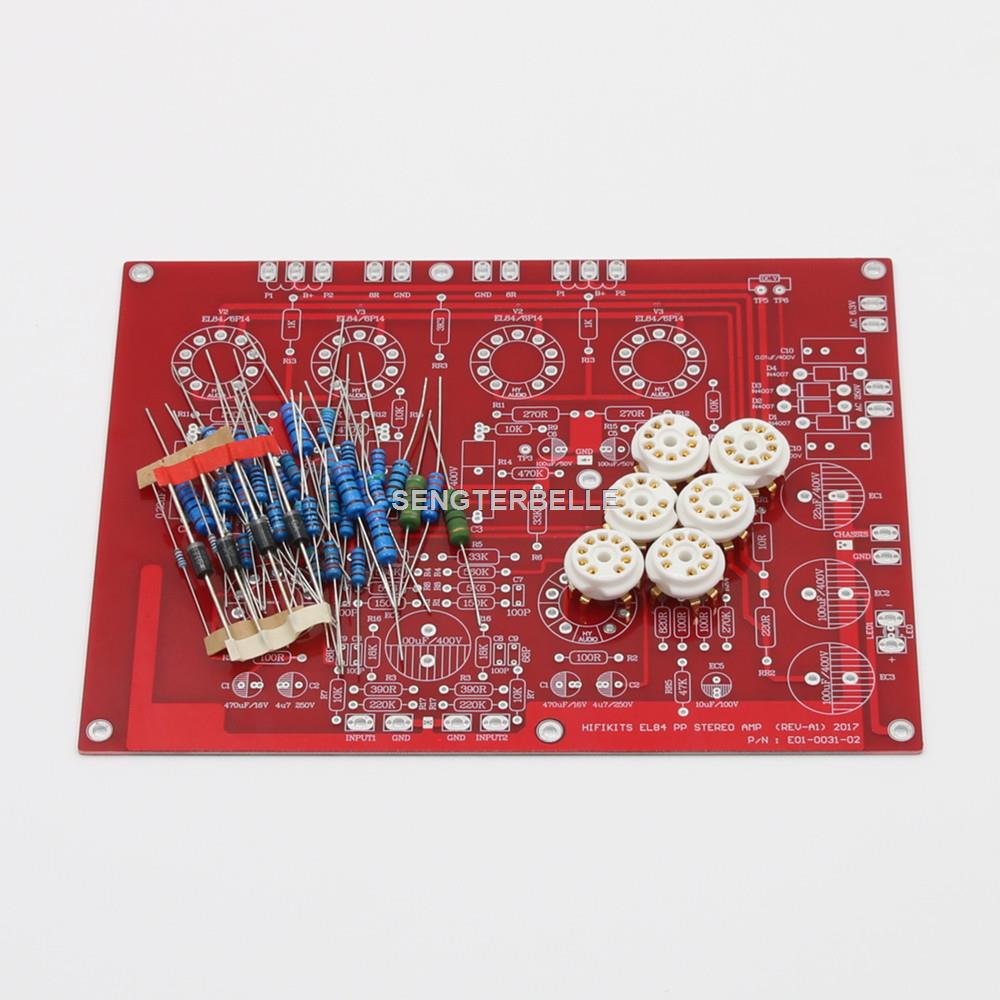 Hifi Amplifier Board - HiFi EL84 +ECF80 Комплект платы стерео