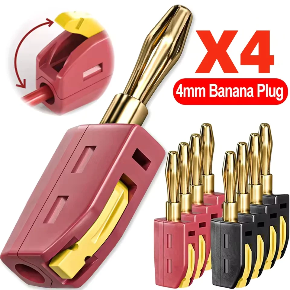 Banana Plug - Портативные 32А 4мм безпайковые быстросъемные высокотоковые