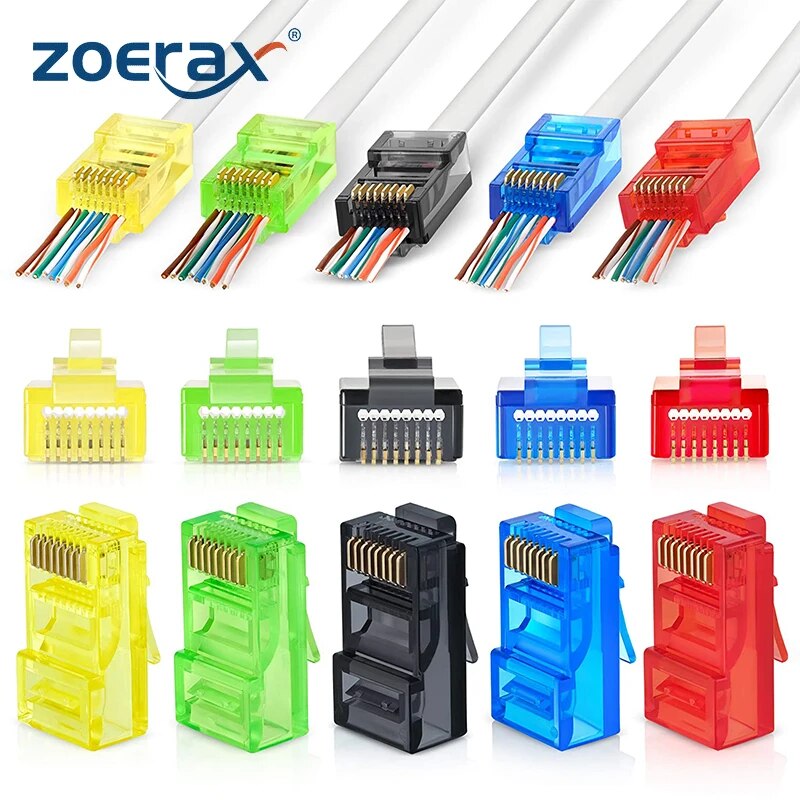 Rj45 Jack - 50 шт. сквозные разъемы RJ45 Cat6,
