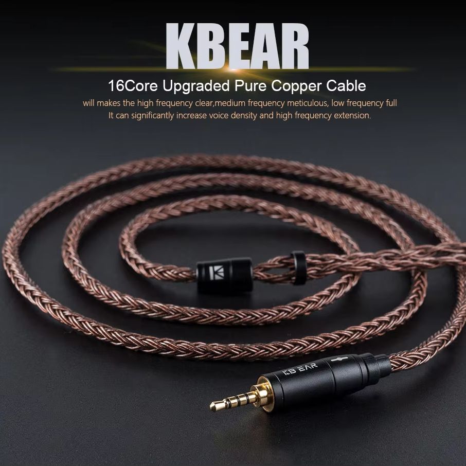 Trs Cable - KBEAR 16-жильный 2-контактный кабель для наушников