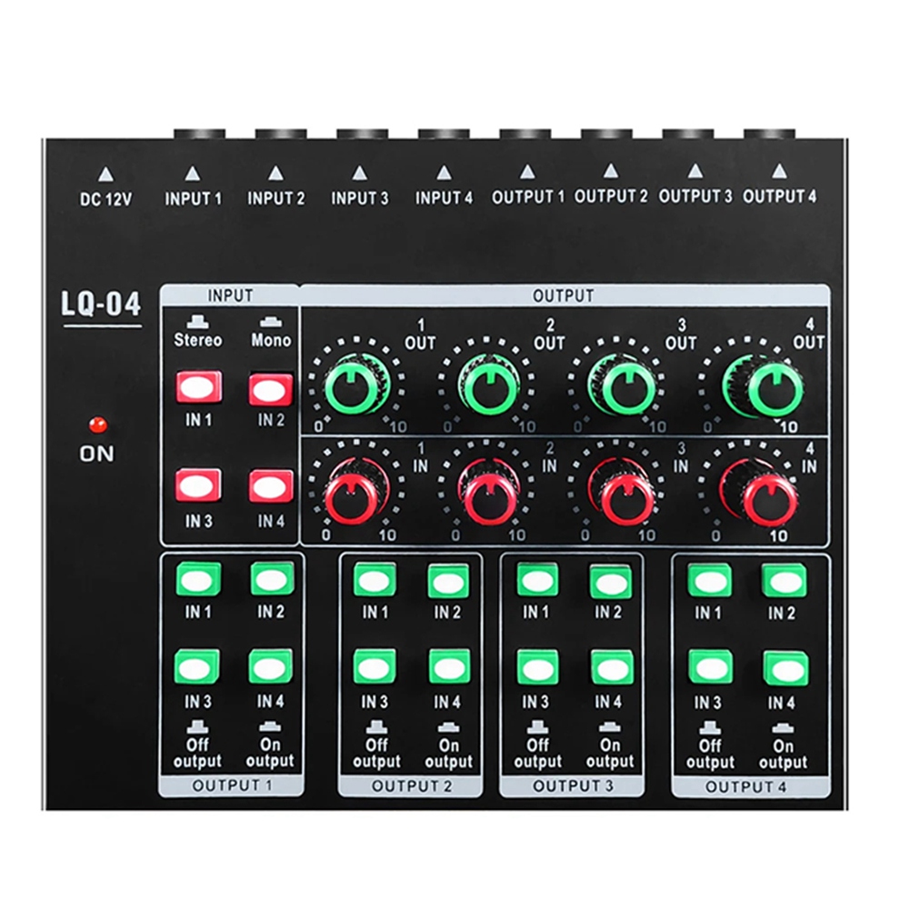 (MEOF) -LQ04 4-канальный микше – обзор и цена Headphone Amplifier