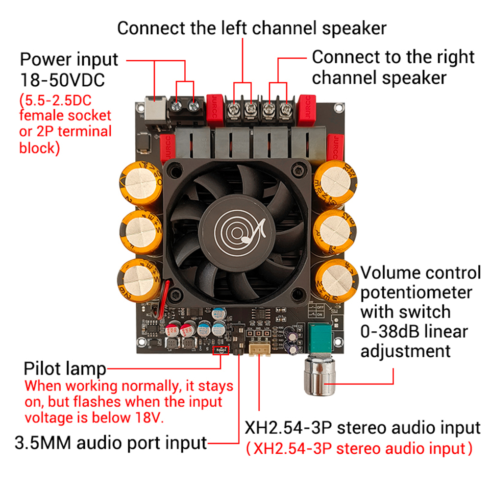 ZK-6002 DC18-50V чистая плата  – обзор и цена Es9018 Dac